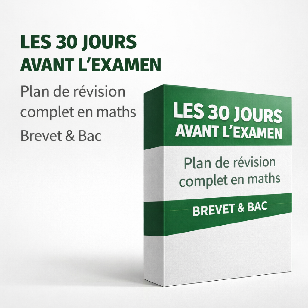 Plan de révision complet en maths (Brevet & Bac)